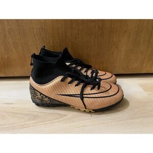 Daoquan Soccer Shoes Youth Size 3 EUR 35 Black Rose Gold New Without Box